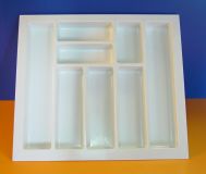 Cutlery tray plastic in white