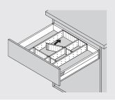 tray assembly for wooden drawer