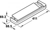 Blum Alufolienschneider ZSZ.02F0, Einbaumaße: Breite 88,5 mm, Tiefe 411 mm, Höhe 69,3 mm