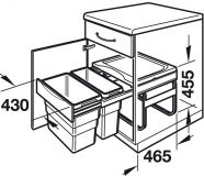 Abfallsammler Hailo Easy Cargo ab 50cm Schrankbreite