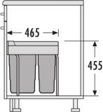 Abfallsammler Hailo Easy Cargo ab 50cm Schrankbreite