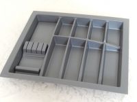 Cuttlery insert for 60 cm cabinet width, plastic slate-gray