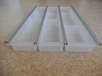 Cutlery tray plastic, translucent white - injection moulding technique - for cabinets with 40 cm