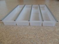 Cutlery tray plastic, translucent white - injection moulding technique - for cabinet width 50 cm