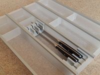 Cutlery tray plastic, translucent white - injection moulding technique - for cabinet width 50 cm