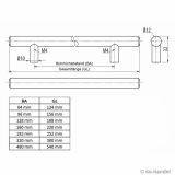 Maße des Relinggriffs 2108