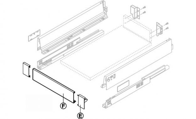 Frontset für Innenschublade Blum Tandembox Antaro Höhe M