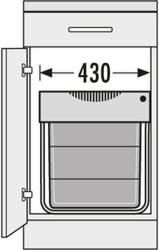 eine lichte Schrankbreite von 43 cm genügt