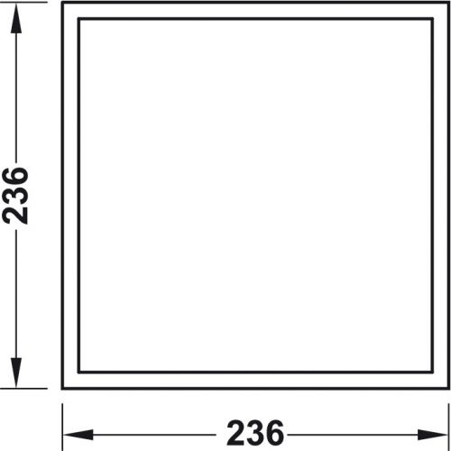 Maße: Breite 23,6 cm, Tiefe 23,6 cm, Höhe 11 cm