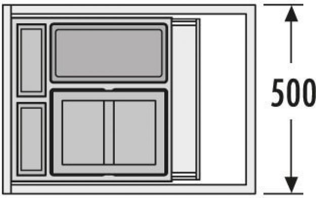 Hailo 3630-50 XXL passend für 50 cm Schrankbreite