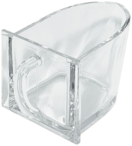 Küchenschütte 0,75 Liter, aus klarem Glas mit glatter Front