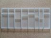 Cutlery tray plastic, translucent white - injection moulding technique - for 120 cm wide cupboar