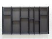 Cutlery tray plastic, translucent black - injection moulding technique - for cabinets with 90 cm