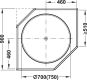 Vollkreis-Drehbeschlag für 90 cm Eckschränke mit 45°-Diagonal-Tür